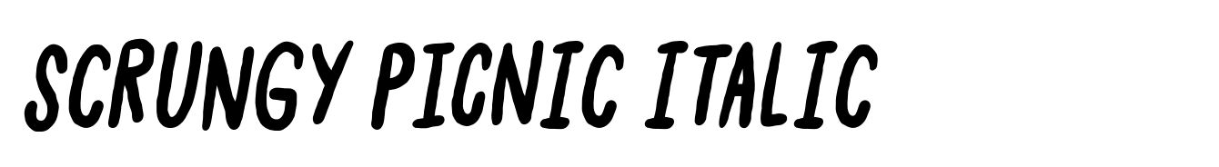 Scrungy Picnic Italic